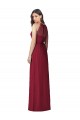 Soft Chiffon Trumpet Long Sleeveless Burgundy Bridesmaid Dresses Sheffield