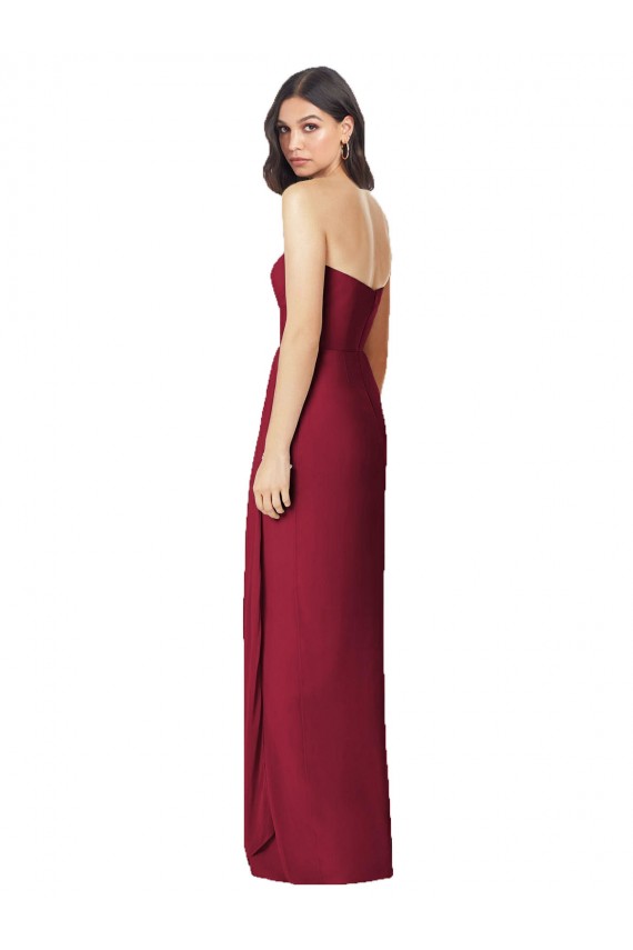 Soft Chiffon Trumpet Long Sleeveless Side Front Slit Bridesmaid Dresses Sheffield