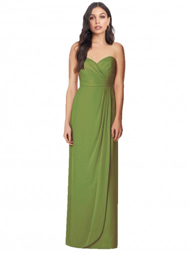 Soft Chiffon Trumpet Long Sleeveless Side Front Slit Bridesmaid Dresses Sheffield