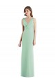 Chiffon Trumpet Long Sleeveless Open Back Bridesmaid Dress / Evening Dress Sheffield