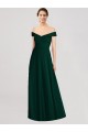 Soft Chiffon A-Line Long Sleeveless Ever Green Formal Dress / Bridesmaid Dress Sheffield