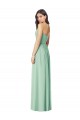 Soft Chiffon Trumpet Long Sleeveless Mint Green Bridesmaid Dress Sheffield
