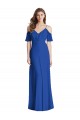 Soft Chiffon Trumpet Long Cold Shoulder V-Back Semi Formal Evening Dress / Bridesmaid Dress Sheffield