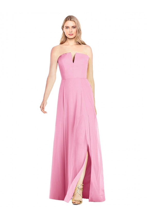 Soft Chiffon Trumpet Trumpet Sleeveless Hot Pink Semi Formal Evening Dress / Bridesmaid Dress Sheffield