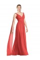 Soft Chiffon A-Line Long Sleeveless Firecracker Low Back Bridesmaid Dress Sheffield