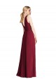 Soft Chiffon A-Line Long Sleeveless Royal Blue V-Back Bridesmaid Dress Sheffield