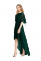Soft Chiffon A-Line Flutter Sleeves Open Back High Low Bridesmaid Dress Sheffield