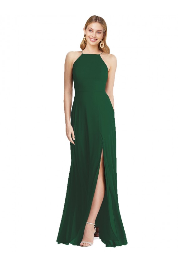 Soft Chiffon A-Line Sleeveless Dark Green Semi Formal Evening Dress / Bridesmaid Dress Sheffield