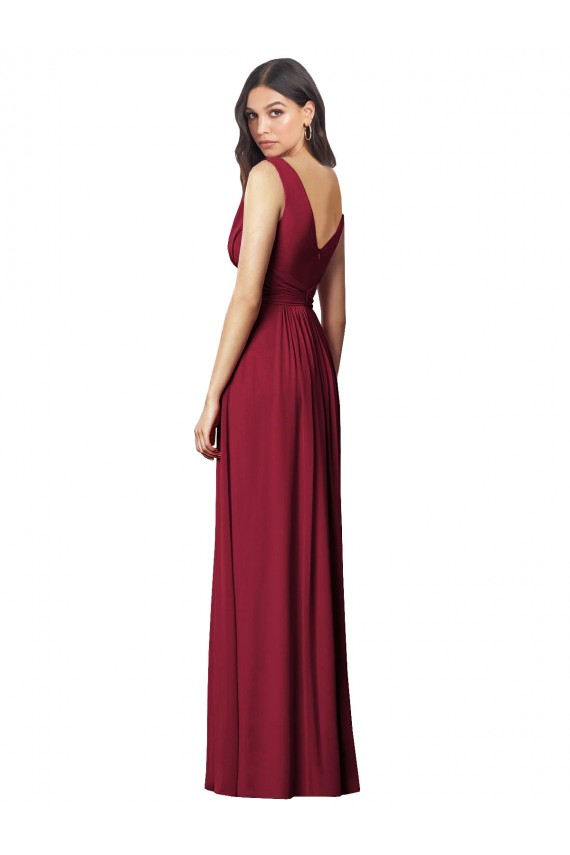 Soft Chiffon A-Line Long Sleeveless V-Back Semi Formal Evening Dress / Bridesmaid Dress Sheffield
