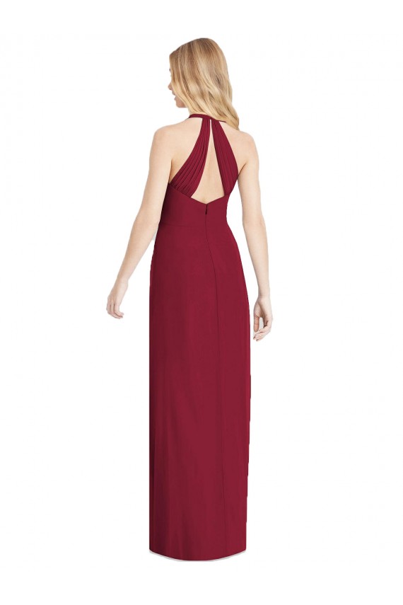 Soft Chiffon Trumpet Long Sleeveless Desert Rose Evening Dresses Sheffield