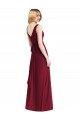 Chiffon A-Line Sleeveless Burgundy Bridesmaid Dress Sheffield