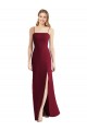 Soft Chiffon Trumpet Long Sleeveless Tie Back Front Slit Bridesmaid Dresses Sheffield