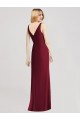 Soft Chiffon Mermaid Long Sleeveless Royal Blue Bridesmaid Dress Sheffield