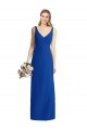 Soft Chiffon Mermaid Long Sleeveless Royal Blue Bridesmaid Dress Sheffield