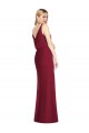 Soft Chiffon Mermaid Long Sleeveless V-Back Front Slit Bridesmaid Dresses Sheffield