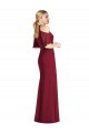 Soft Chiffon Mermaid Long Cold Shoulder Semi Formal Evening Dress / Bridesmaid Dress Sheffield