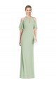 Soft Chiffon Mermaid Long Cold Shoulder Semi Formal Evening Dress / Bridesmaid Dress Sheffield