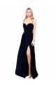 Soft Chiffon A-Line Long Sleeveless High Slit Evening Dresses Sheffield
