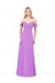 Soft Chiffon A-Line Long Sleeveless Violet Bridesmaid Gowns Sheffield