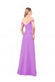 Soft Chiffon A-Line Long Sleeveless Violet Bridesmaid Gowns Sheffield