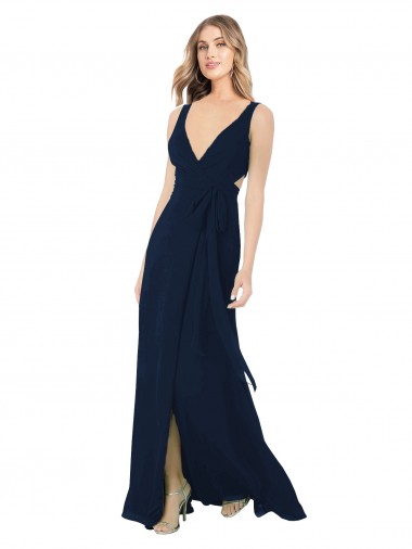 Chiffon Long Sleeveless Bridesmaid Dress / Evening Dress Sheffield