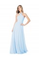 Chiffon A-Line Long Sleeveless Light Sky Blue Bridesmaid Dress / Evening Gowns Sheffield