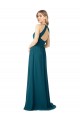 Soft Chiffon A-Line Sleeveless Windsor Blue Bridesmaid Dress Sheffield