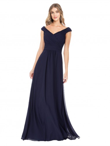 Luxe Chiffon A-Line Long Sleeveless Evening Dress / Bridesmaid Dress Sheffield