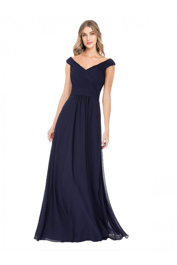 Luxe Chiffon A-Line Long Sleeveless Evening Dress / Bridesmaid Dress Sheffield