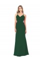 Soft Chiffon A-Line Long Sleeveless Dark Green Bridesmaid Dress Sheffield