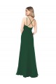 Soft Chiffon A-Line Long Sleeveless Dark Green Bridesmaid Dress Sheffield