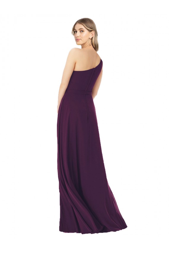 Soft Chiffon A-Line Long Sleeveless Grape Formal Dress / Bridesmaid Dress Sheffield