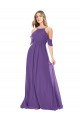 Soft Chiffon A-Line Long Cold Shoulder Bridesmaid Evening Dress Sheffield