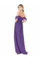 Soft Chiffon A-Line Long Cold Shoulder Bridesmaid Evening Dress Sheffield