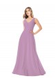 Soft Chiffon A-Line Sleeveless Dark Lavender Bridal Party Dress Sheffield