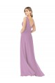 Soft Chiffon A-Line Sleeveless Dark Lavender Bridal Party Dress Sheffield