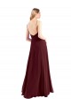 Chiffon A-Line Long Floor Length Sleeveless Low Back Side Slit Bridesmaid Dresses Sheffield