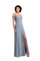 Chiffon A-Line Long Sleeveless High Side Slit Bridesmaid Dresses Sheffield