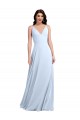 Soft Chiffon A-Line Long Sleeveless Keyhole Back Evening Dress / Bridesmaid Dress Sheffield