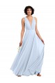 Soft Chiffon A-Line Long Light Sky Blue Bridesmaid Dresses Sheffield