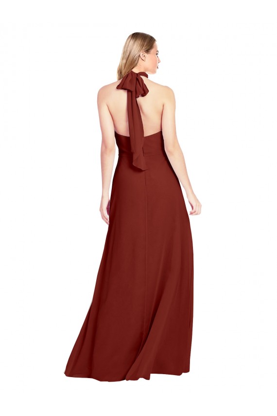 Soft Chiffon A-Line Long Sleeveless Open Back Prom Dress / Bridesmaid Dress Sheffield
