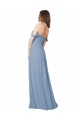 Chiffon A-Line Long Sleeveless Low Back Wedding Party Dress Sheffield