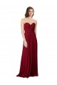 Chiffon A-Line Long Floor Length Sleeveless Open Back Burgundy Bridesmaid Dresses Sheffield