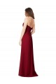 Chiffon A-Line Long Floor Length Sleeveless Open Back Burgundy Bridesmaid Dresses Sheffield