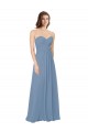 Chiffon A-Line Sleeveless Dusty Blue Bridesmaid Dress / Evening Gowns Sheffield