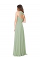 Soft Chiffon A-Line Long Sleeveless Open Back Formal Dress / Bridesmaid Dress Sheffield