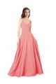Soft Chiffon A-Line Long Sleeveless Criss Cross Open Back Bridesmaid Dress Sheffield