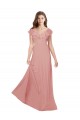 Chiffon A-Line Long Flutter Sleeves Criss Cross Back Bridesmaid Dress / Evening Dress Sheffield
