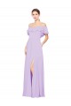 Soft Chiffon A-Line Sleeveless Lilac Bridesmaid Dress Sheffield