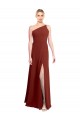 Soft Chiffon A-Line Long Sleeveless High Slit Bridesmaid Dresses Sheffield